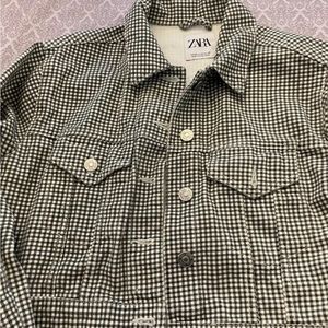 Zara plaid bomber jacket